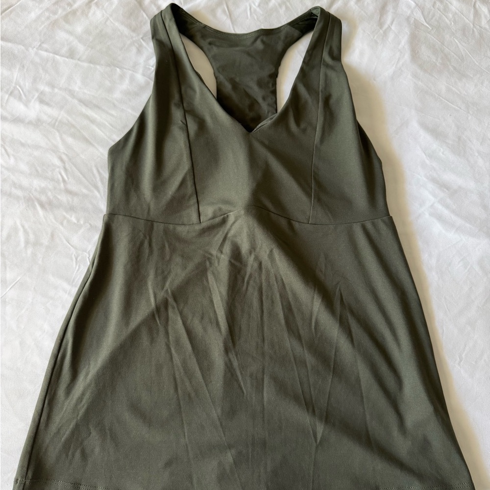 Women's Olive Green Workout Tank Top